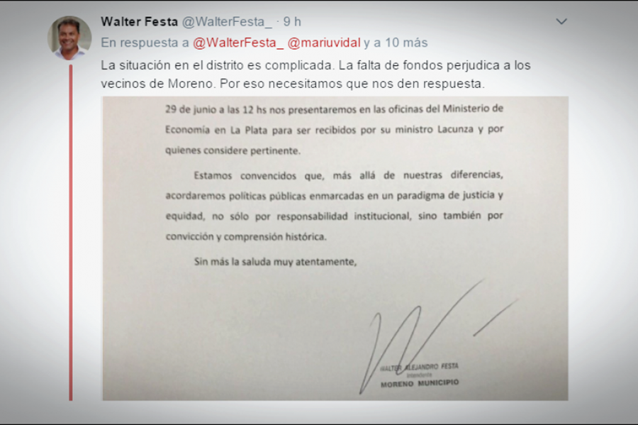 Festa a Vidal: "No es de buen funcionario discriminar a los vecinos por integrar fuerzas políticas diferentes"