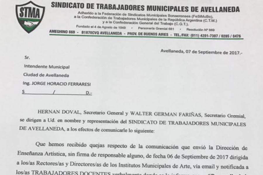 Municipales de Avellaneda exigieron a Ferraresi que "haga recapacitar a los funcionarios iluminados"