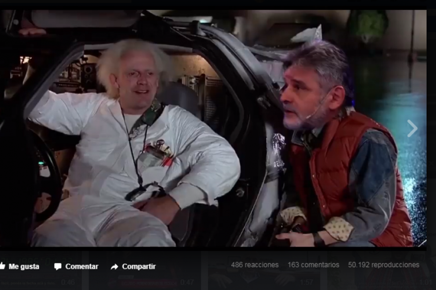 Chicana de por medio, la militancia de Lousteau lanzó un spot de campaña con Filmus como Marty McFly