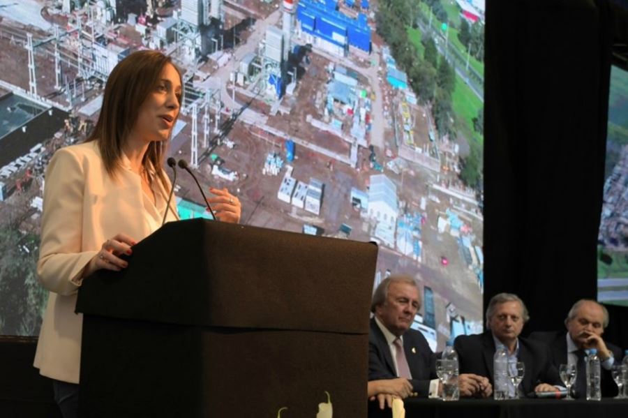 Vidal inauguró una central térmica en Ezeiza: "La situación energética era dolorosa"