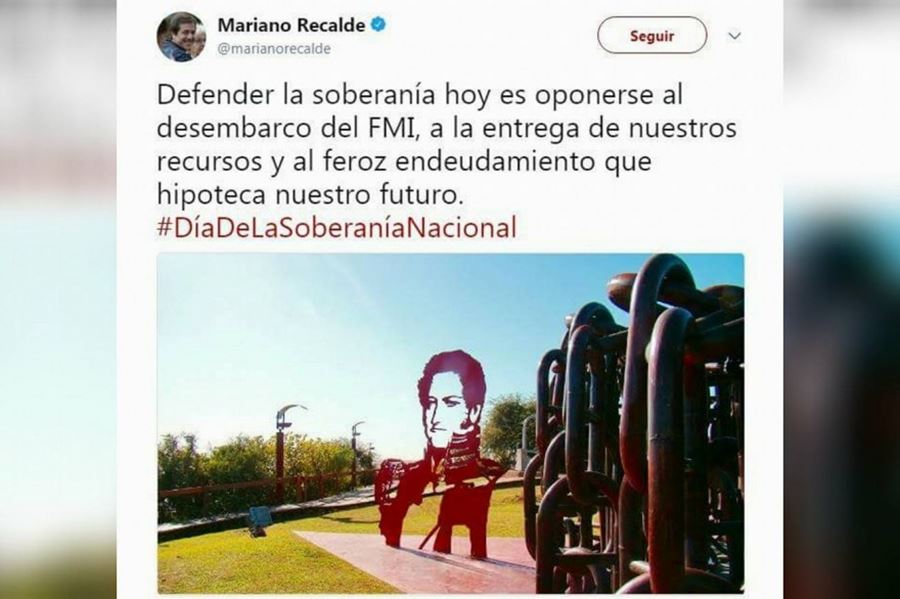 Pidiendo la aparición del submarino ARA y con palazos al gobierno, los políticos celebraron el día de la Soberanía