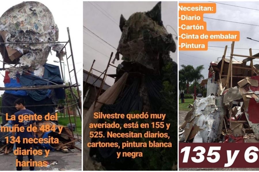 Chicos y chicas de La Plata trabajan contrarreloj para reconstruir los momos de fin de año destruidos por el temporal