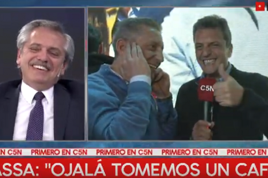 Alberto Fernández y Sergio Massa, juntos en TV: “Tomemos un café y veamos cómo avanzar”