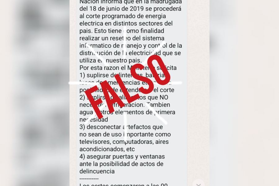 Desmienten el mensaje que habla de nuevos apagones para esta madrugada