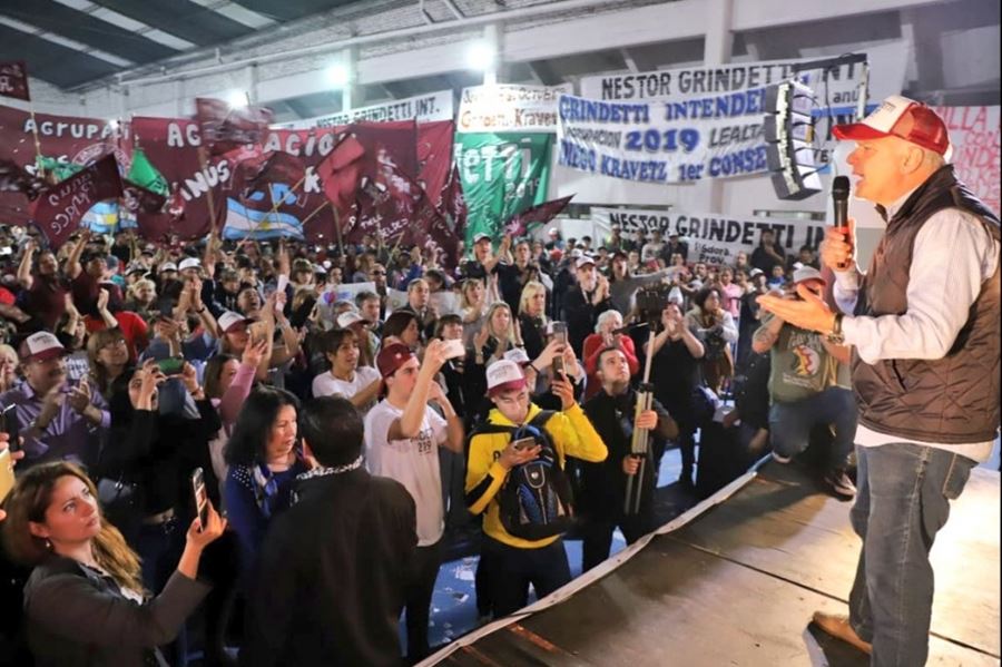 Grindetti relanzó su campaña: "El 27 de octubre los vecinos van a ratificar con su voto este rumbo de progreso"