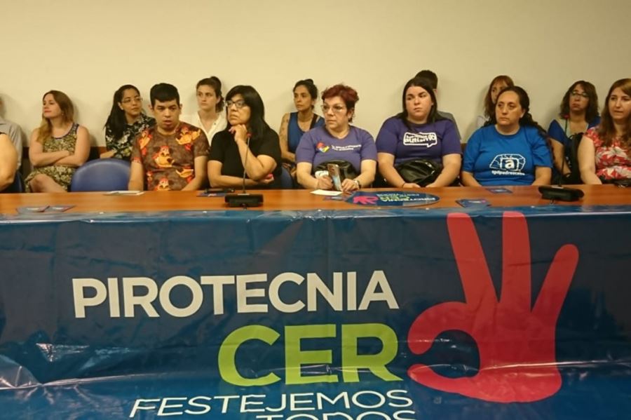 Con "Bali" Bucca a la cabeza, se relanzó en el Congreso el proyecto que regula el uso de pirotecnia sonora