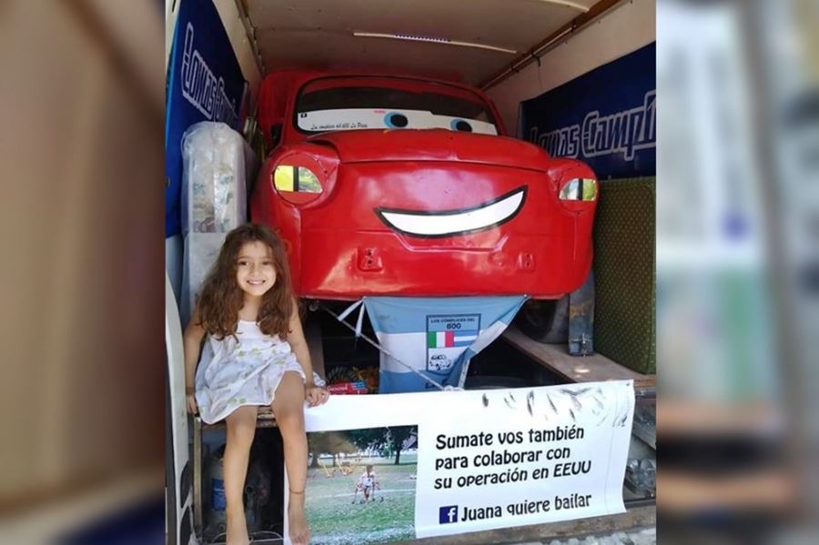 Juana quiere bailar: tiene 5 años y necesita operarse en Estados Unidos para poder movilizarse sin asistencia