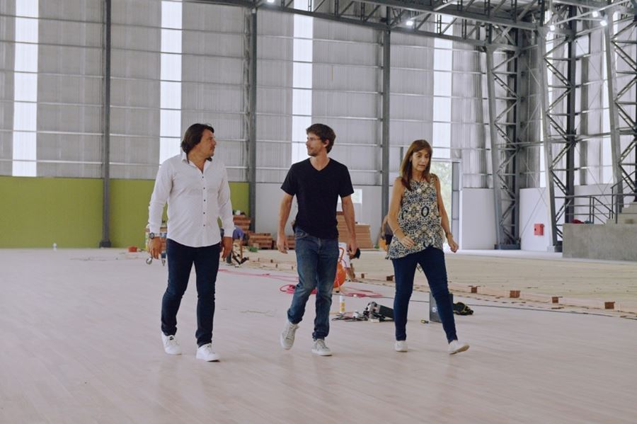 Juan Andreotti recorrió la última etapa del nuevo Microestadio de San Fernando