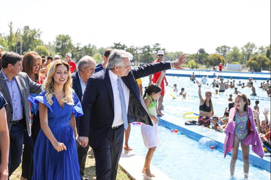 Alberto Fernández encabezó esta mañana la puesta en valor del centro recreativo Néstor Kirchner