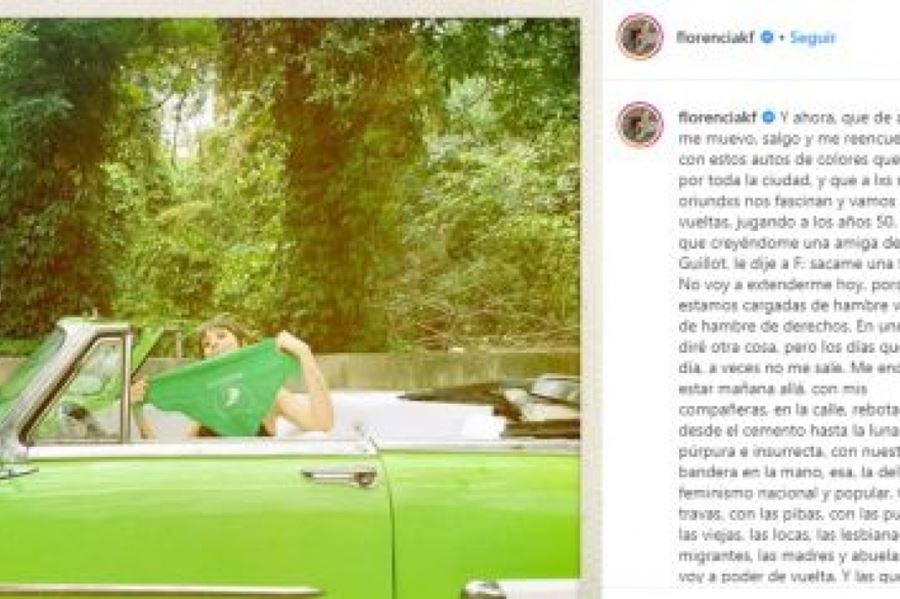 Florencia Kirchner, desde Cuba: "Estamos cargadas de hambre verde y de derechos"