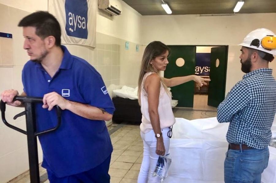Malena Galmarini recorrió la planta Gral San Martín para monitorear su funcionamiento