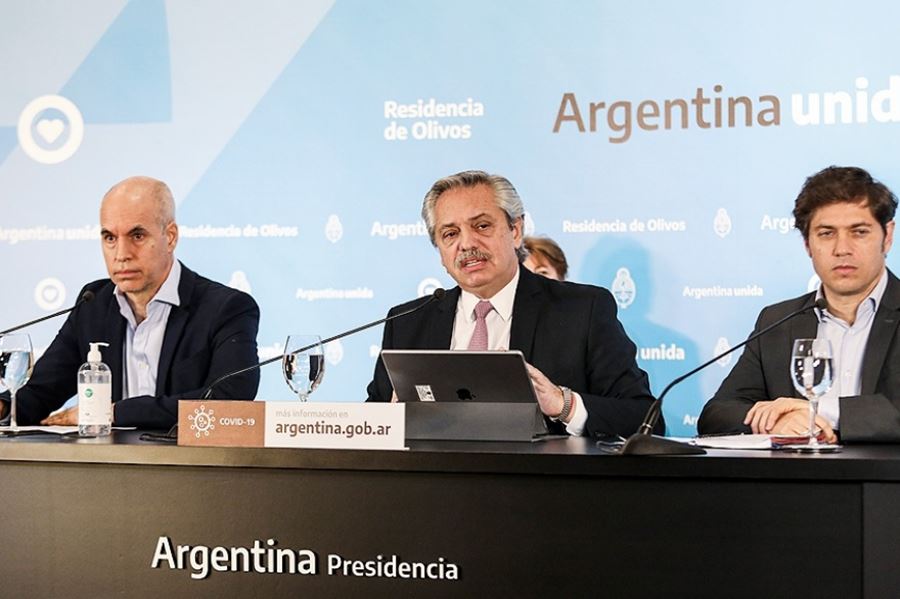 El Presidente recibe a Kicillof y a Rodríguez Larreta para analizar la continuidad del aislamiento