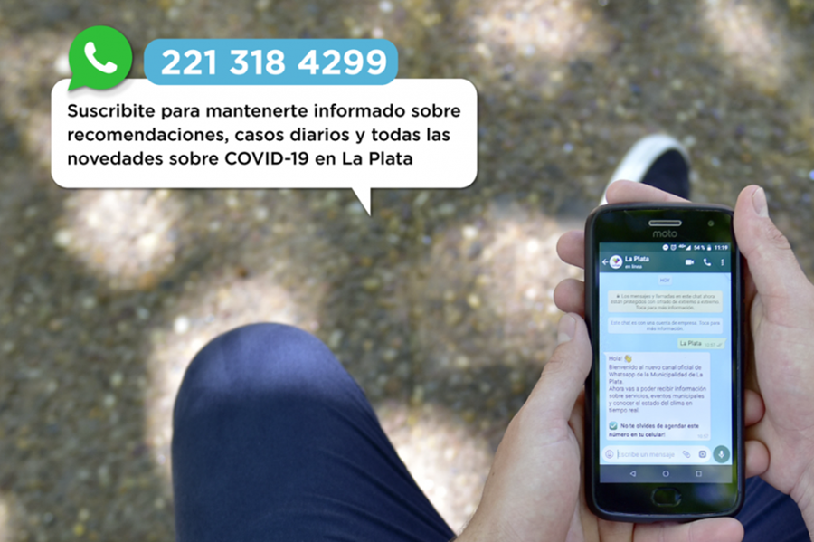 A través del canal de WhatsApp municipal, brindan información sobre la pandemia