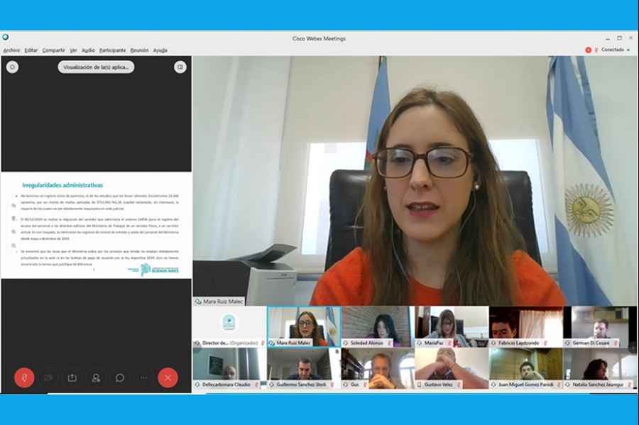 De manera remota, la ministra Ruiz Malec brindó informe de gestión en Diputados