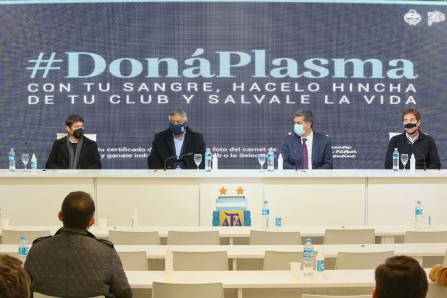 La Provincia firmó un convenio con la AFA para alentar la donación de plasma