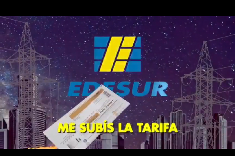 Mirá la canción que compartió Insaurralde contra Edesur: "Me subís la tarifa y me cortaste la luz"