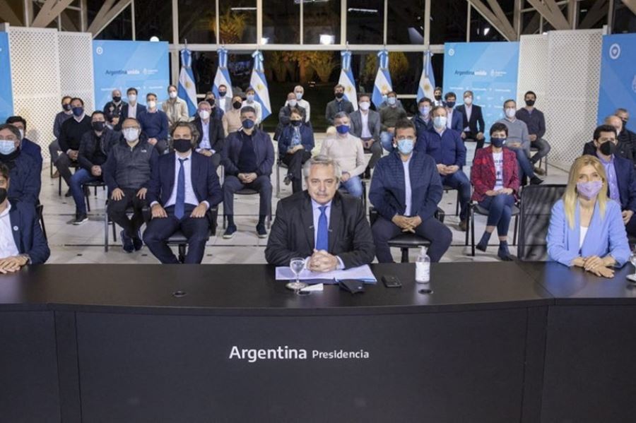 Conflicto policial: Qué intendentes e intendentas acompañaron el anuncio de Alberto Fernández