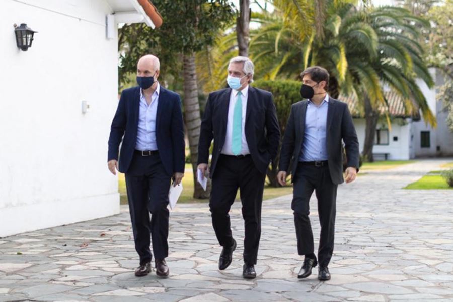 Kicillof y Rodríguez Larreta analizan la continuidad de la cuarentena junto a Alberto Fernández