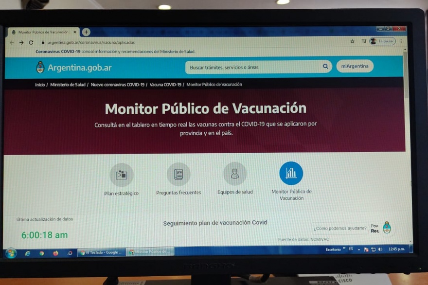 Presentaron el monitor público de vacunación para garantizar la transparencia del proceso