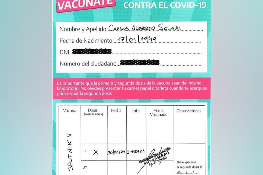El Indio Solari se vacunó contra el coronavirus: "Llegó el día!"