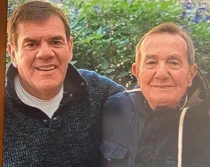 Guillermo Montenegro y su papá.