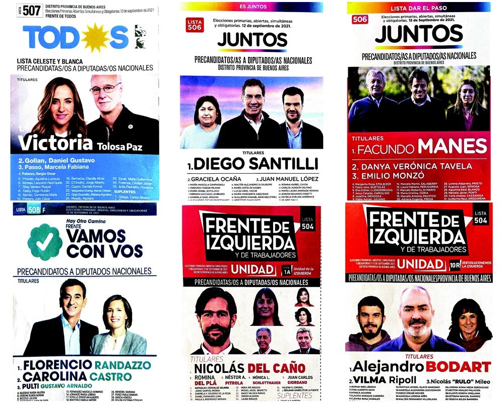 Elecciones: Las 28 boletas que van a encontrar los bonaerenses en el cuarto oscuro