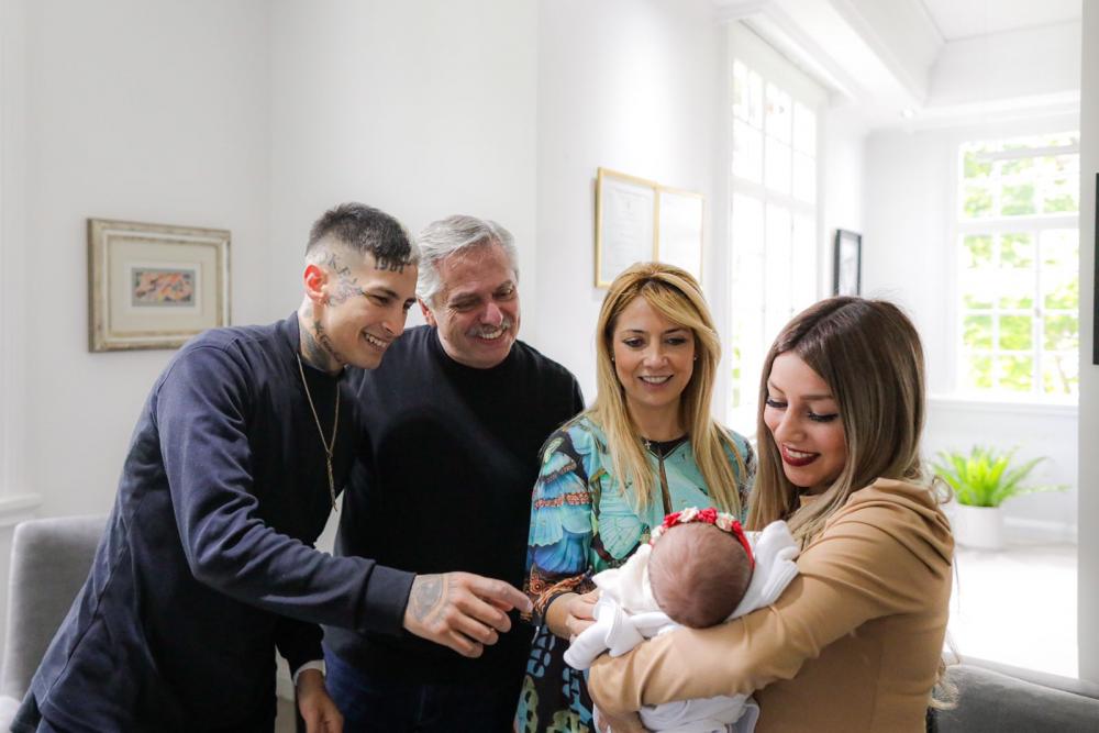 Alberto Fernández recibió al cantante L-Gante en la Quinta de Olivos
