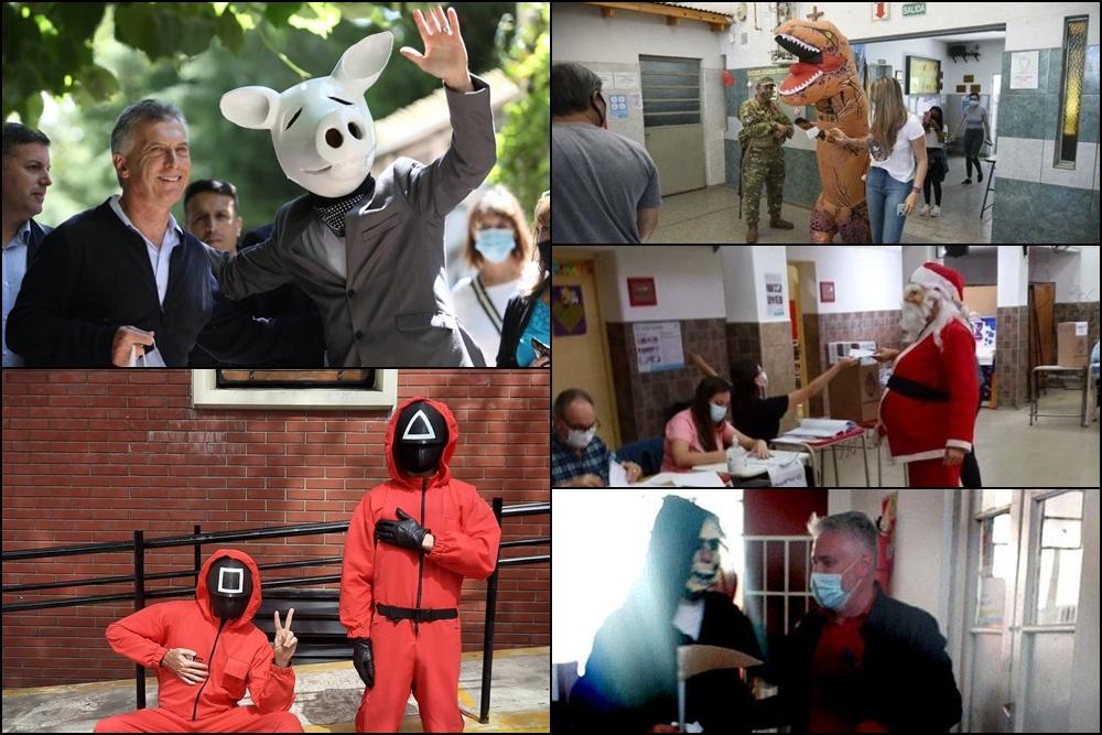 Perlitas electorales: San La Muerte, Papa Noel y el Chancho Blanco fueron a votar