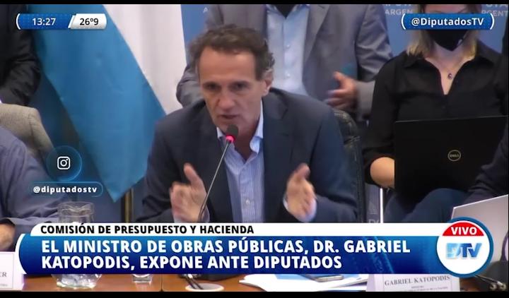 El ministro Katopodis expuso sobre el presupuesto 2022 en Diputados
