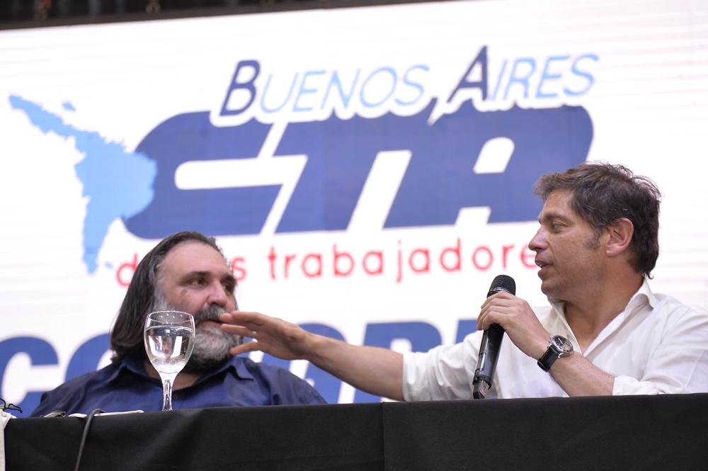 Kicillof participó del cierre del congreso extraordinario de la CTA provincial