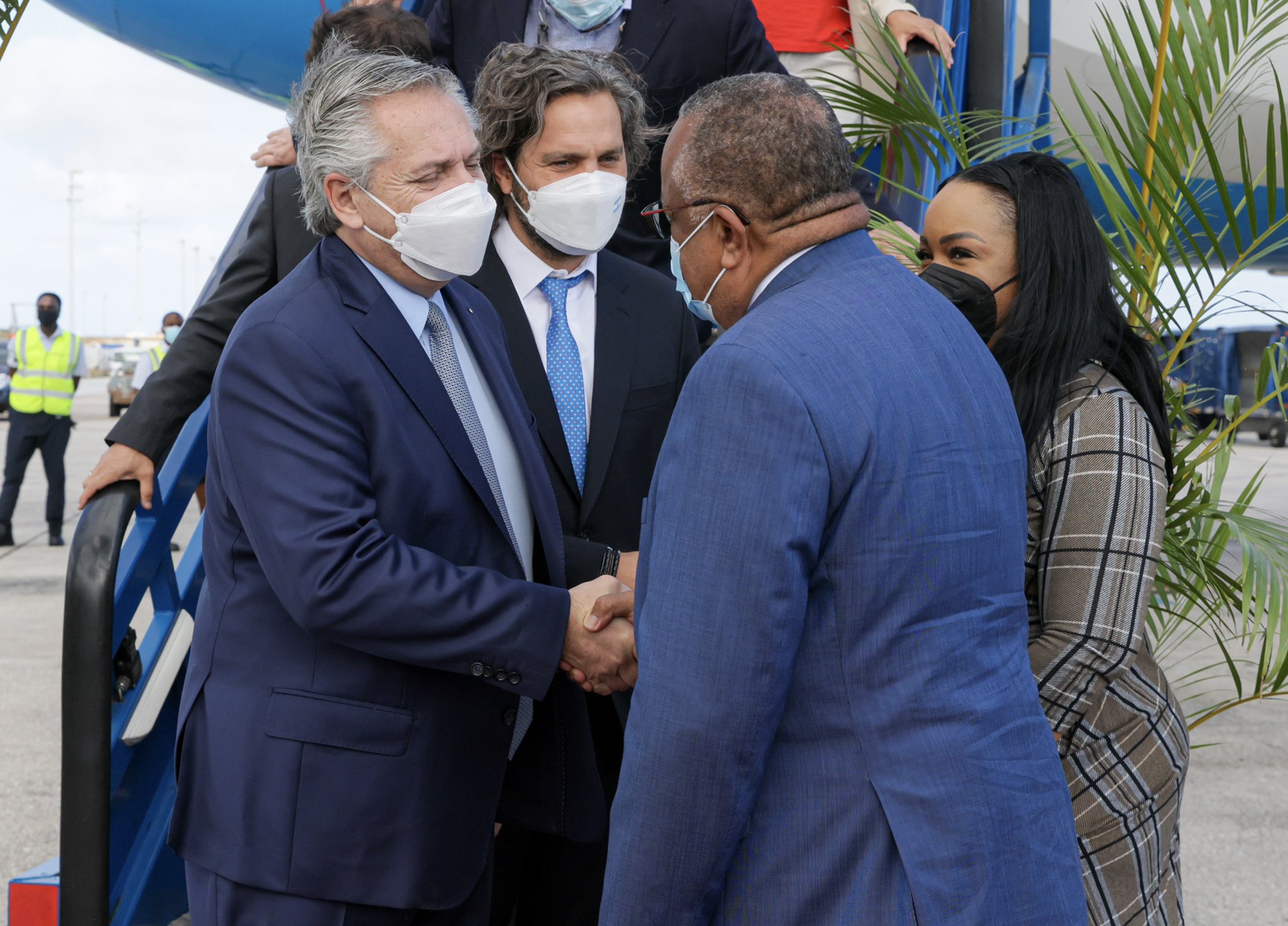Alberto Fernández llegó a Barbados [Foto: Presidencia].