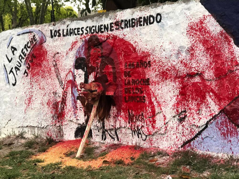 Quilmes: terrible acto de vandalismo contra el mural por La Noche de los Lápices