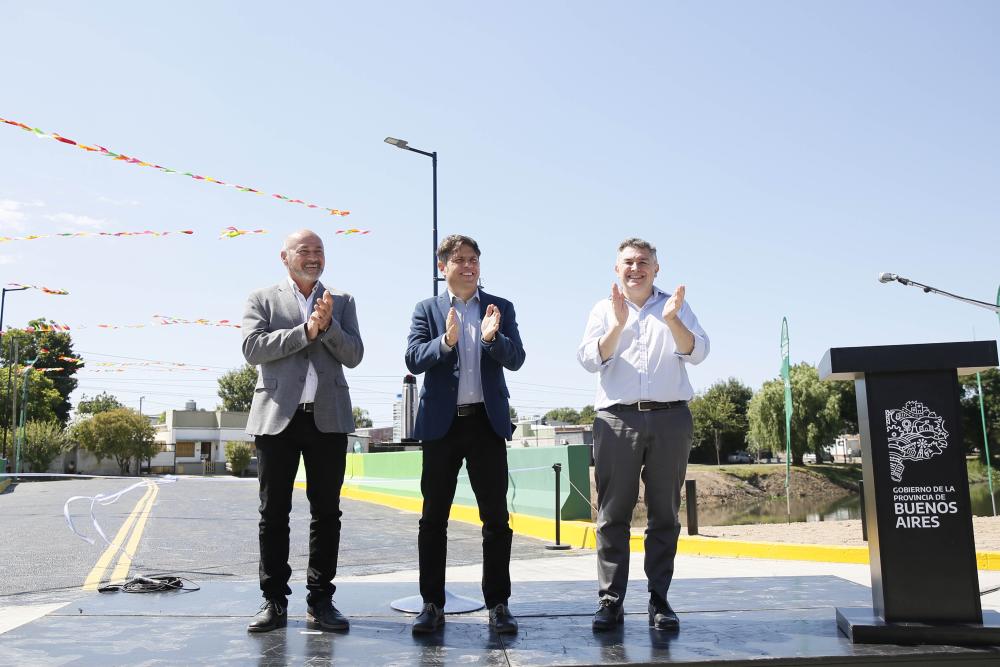 Kicillof y Secco inauguraron el puente “La Unión”, que conecta Ensenada con Berisso