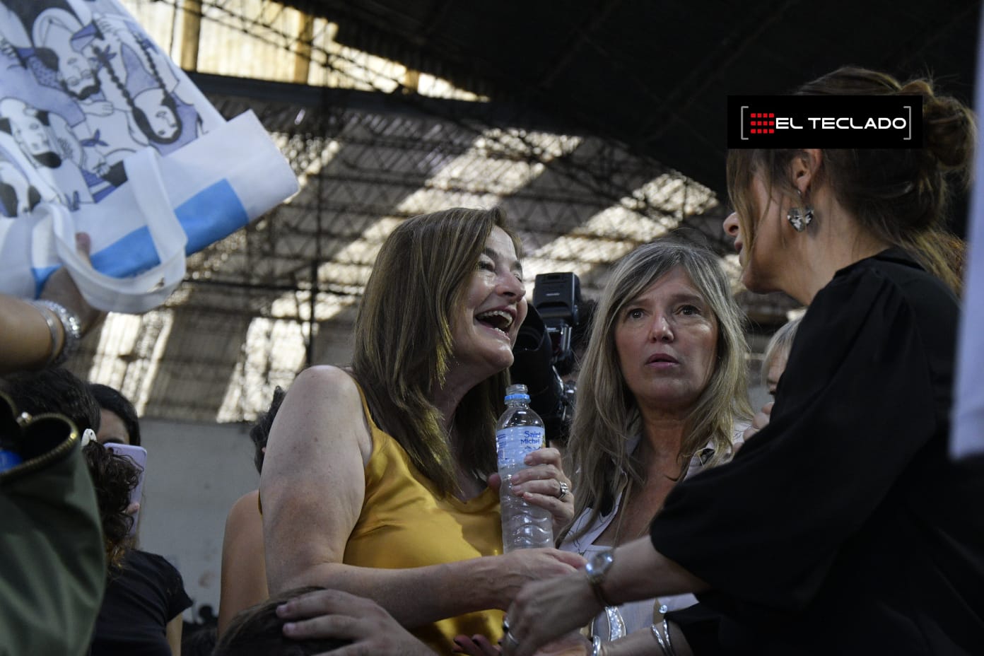 Cristina Álvarez Rodríguez, Estela Díaz y Florencia Saintout[Foto: El Teclado]