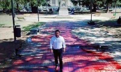 Martín Tetaz caminó sobre “sangre” para hablar de la inseguridad en la provincia