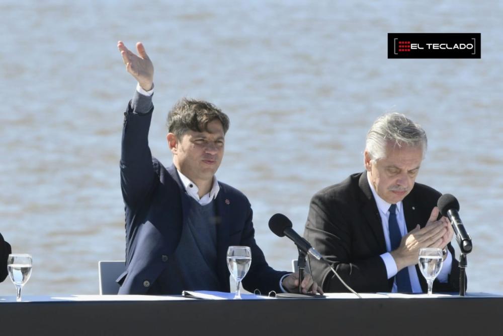 Tensión a la vera del Río: Alberto Fernández y Axel Kicillof, juntos en tierra K