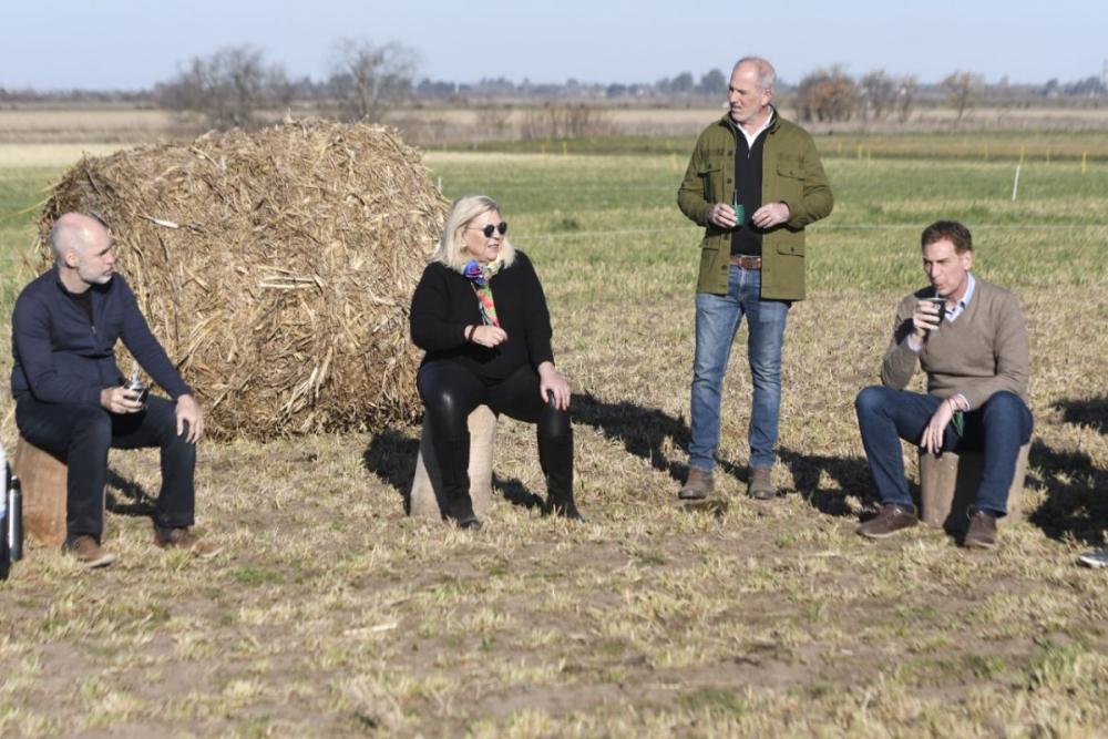 Subida al tractor, Lilita Carrió arrima votos del campo para Larreta y Santilli