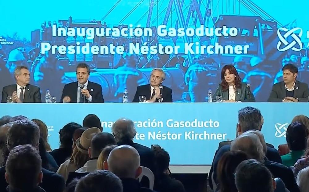Futuro: el Gobierno inauguró el Gasoducto Néstor Kirchner con llamado a “la unidad”