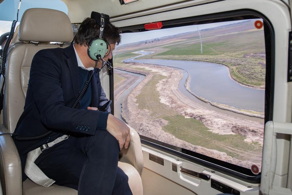 Kicillof recorrió las obras del Río Salado, “un verdadero orgullo para Argentina”