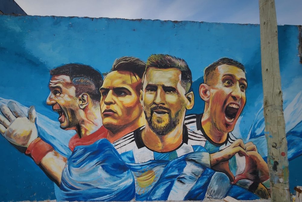 Scaloneta, a pleno: colorido homenaje para la selección bicampeona de América